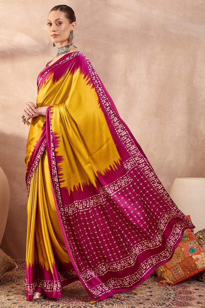 Printed Semi Modal Silk Saree