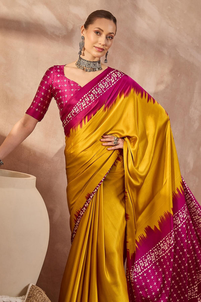 Printed Semi Modal Silk Saree